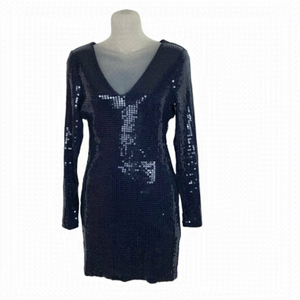 Robert Rodriguez Navy Blue Sequin Mini Dress Size  S